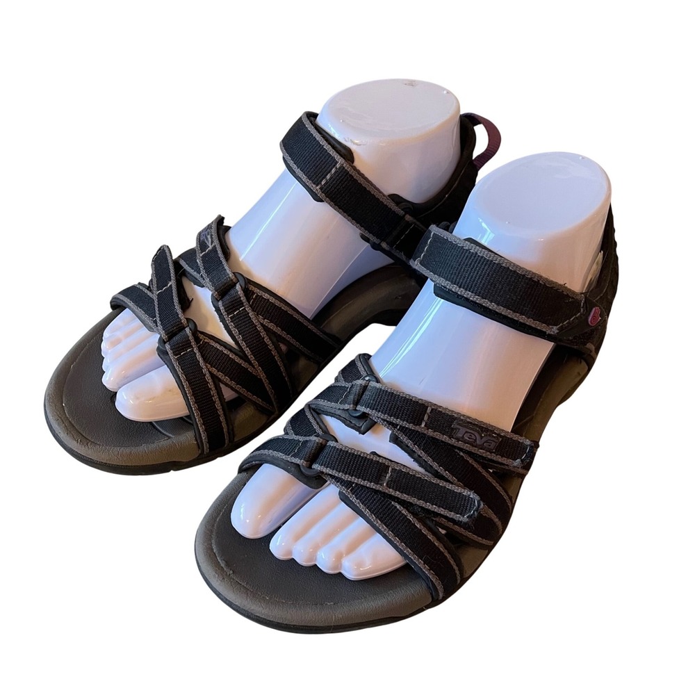 Teva Tirra Sport Sandals Sz 7 Black Walking Swim Pool Nature Hiking Slingback